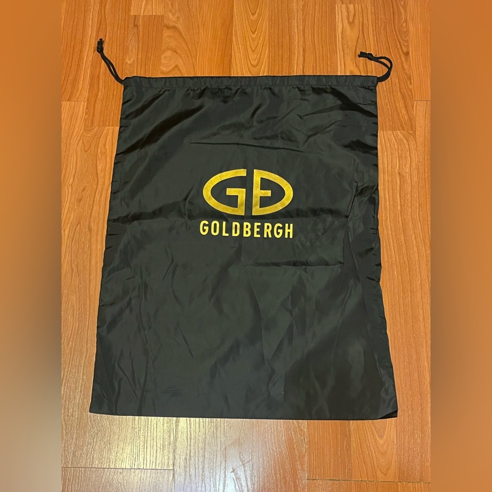 Goldbergh Black and Gold Lettered Drawstring Dust Bag